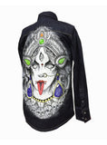 Limited Edition Hand Painted Maa Durga  face  Denim Jacket