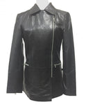 Limited Edition Hand Painted Eye Skull Women leather jacket