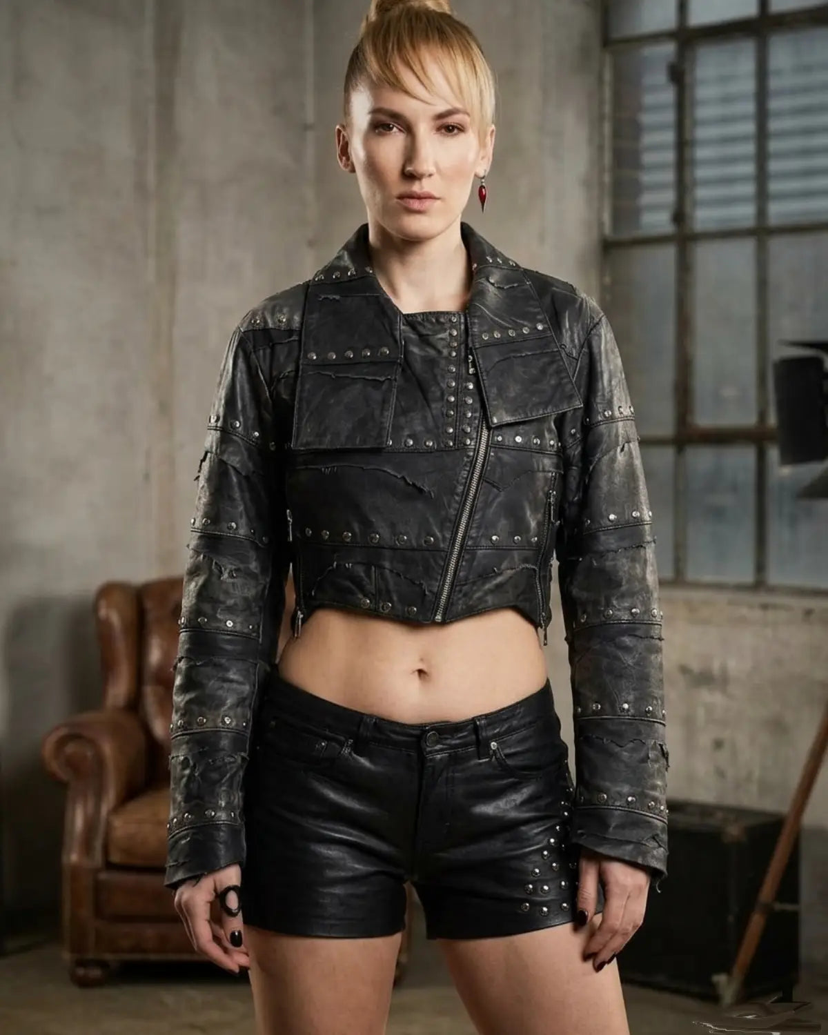 Women Leather Katchra Wash Jacket - Best Seller