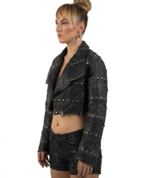 Women Leather Katchra Wash Jacket - Best Seller