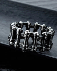 Biker Style Stainless Steel Bicycle Chain Link Band Ring