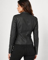 Leather Washed Vintage Women Jacket