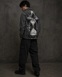 Hand Painted Reaper Unisex Denim Jacket Best Seller