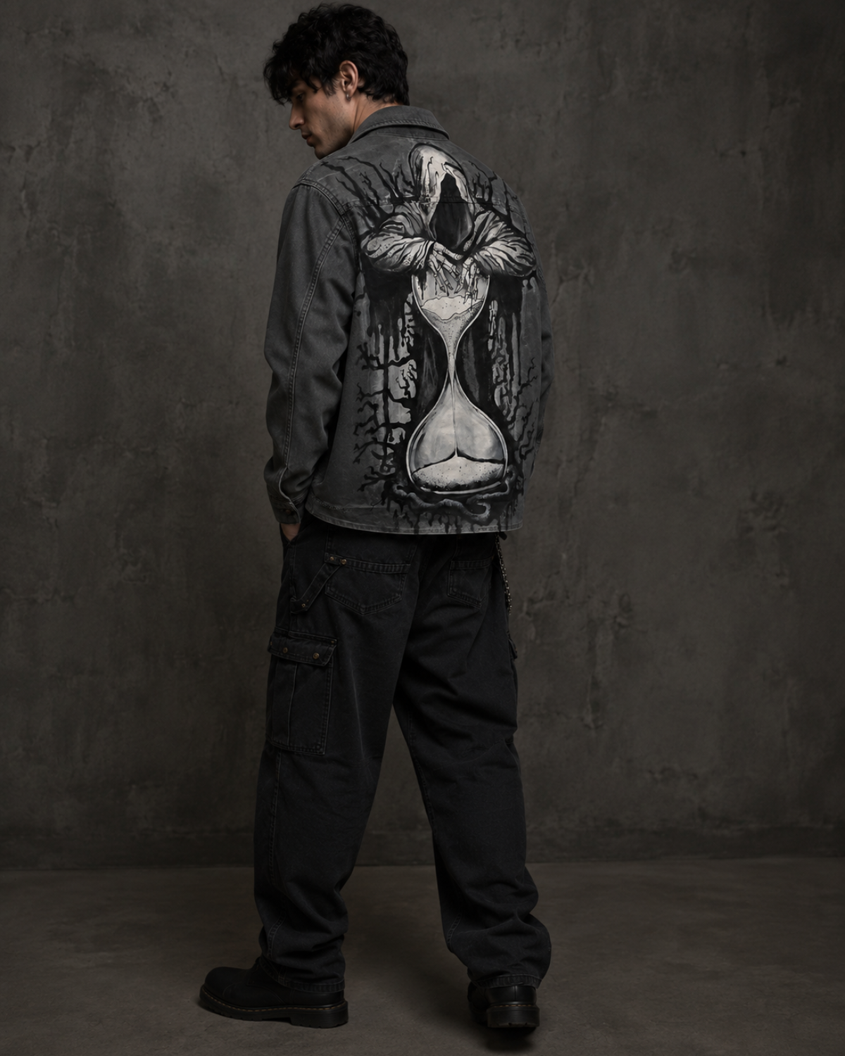 Hand painted creper unisex denim jacket - best seller
