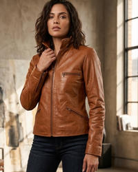 Classic Women leather Jacket