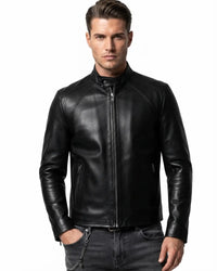 Classic Leather Jacket to Limited Edition Hand Painted Leather Men Jacket With Distorted Skull
