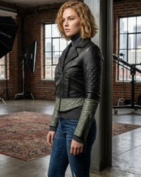 Women Short Bolero Biker Jacket in dual color.