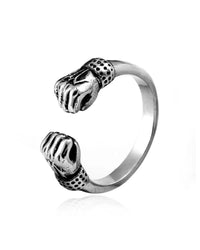 Double Fist Adjustable Men's/Women Ring stainless steel punk rock jewelry