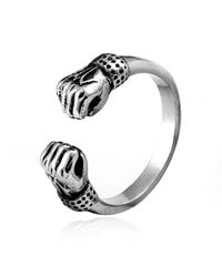 Double Fist Adjustable Men's/Women Ring stainless steel punk rock jewelry