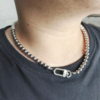 Fresh water Pearl and Steel Beads Necklace with strong clasps Must Haves
