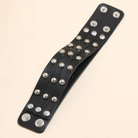 Handmade Multi-Layer Genuine Leather Fashion Bracelet for Unisex Punk Rivet Cowhide Bracelet
