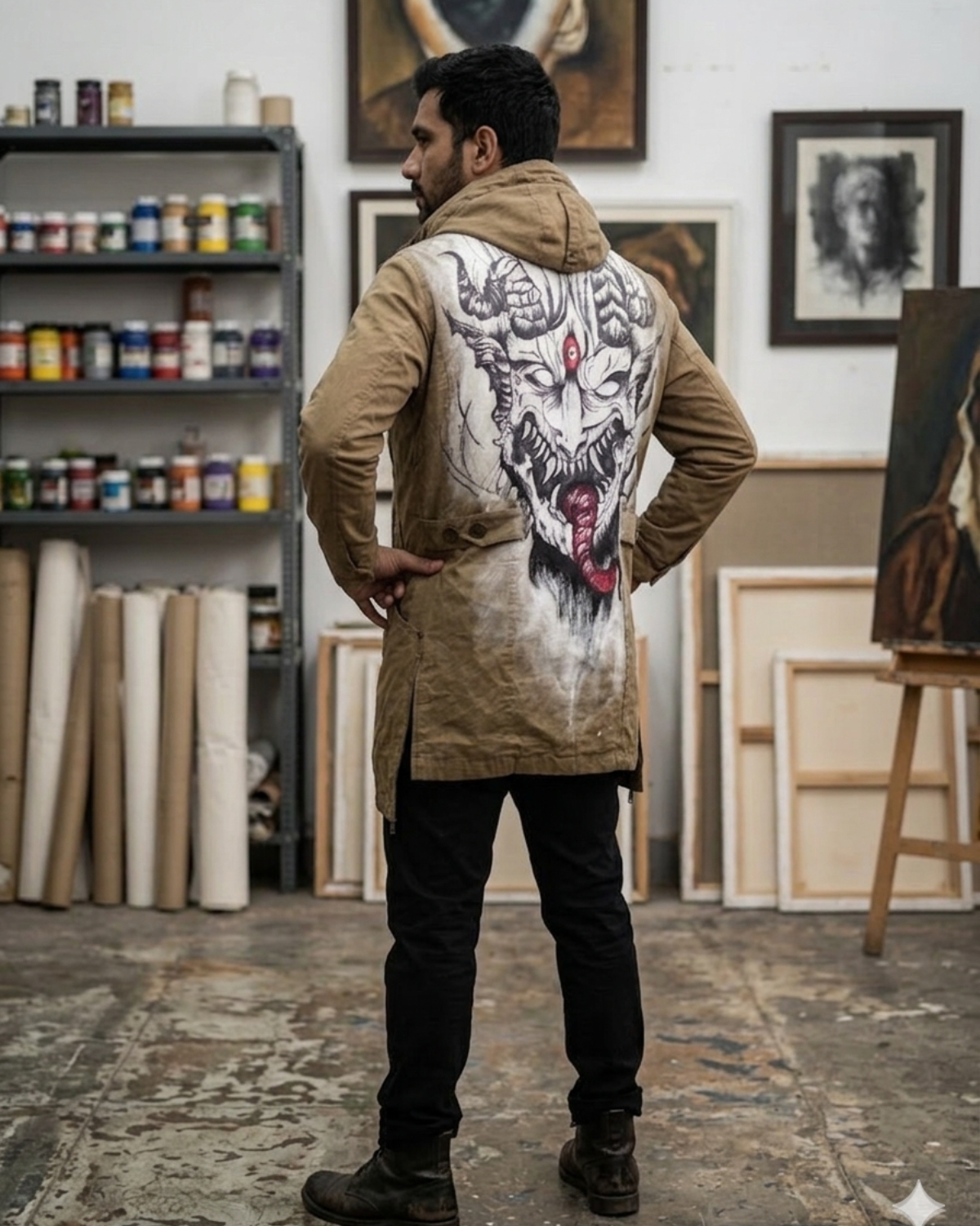 Hand Painted Devil Jacket Unisex