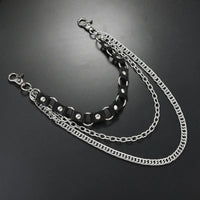 Hot seller Streetwear Punk Wallet chain with Spikes on Leather Chain