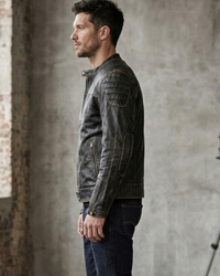 Men's Rub Off  Leather Biker