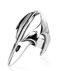 Viking Vintage Punk Olecranon The Crow Skull Ring For Man Stainless Steel Man's Jewelry