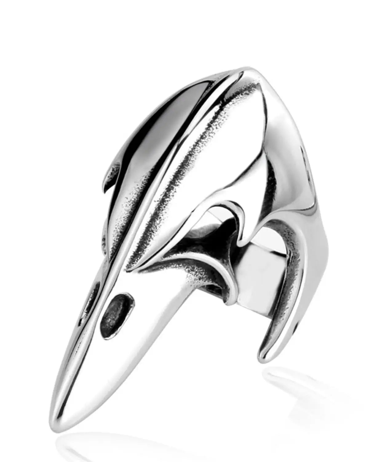 Viking Vintage Punk Olecranon The Crow Skull Ring For Man Stainless Steel Man's Jewelry