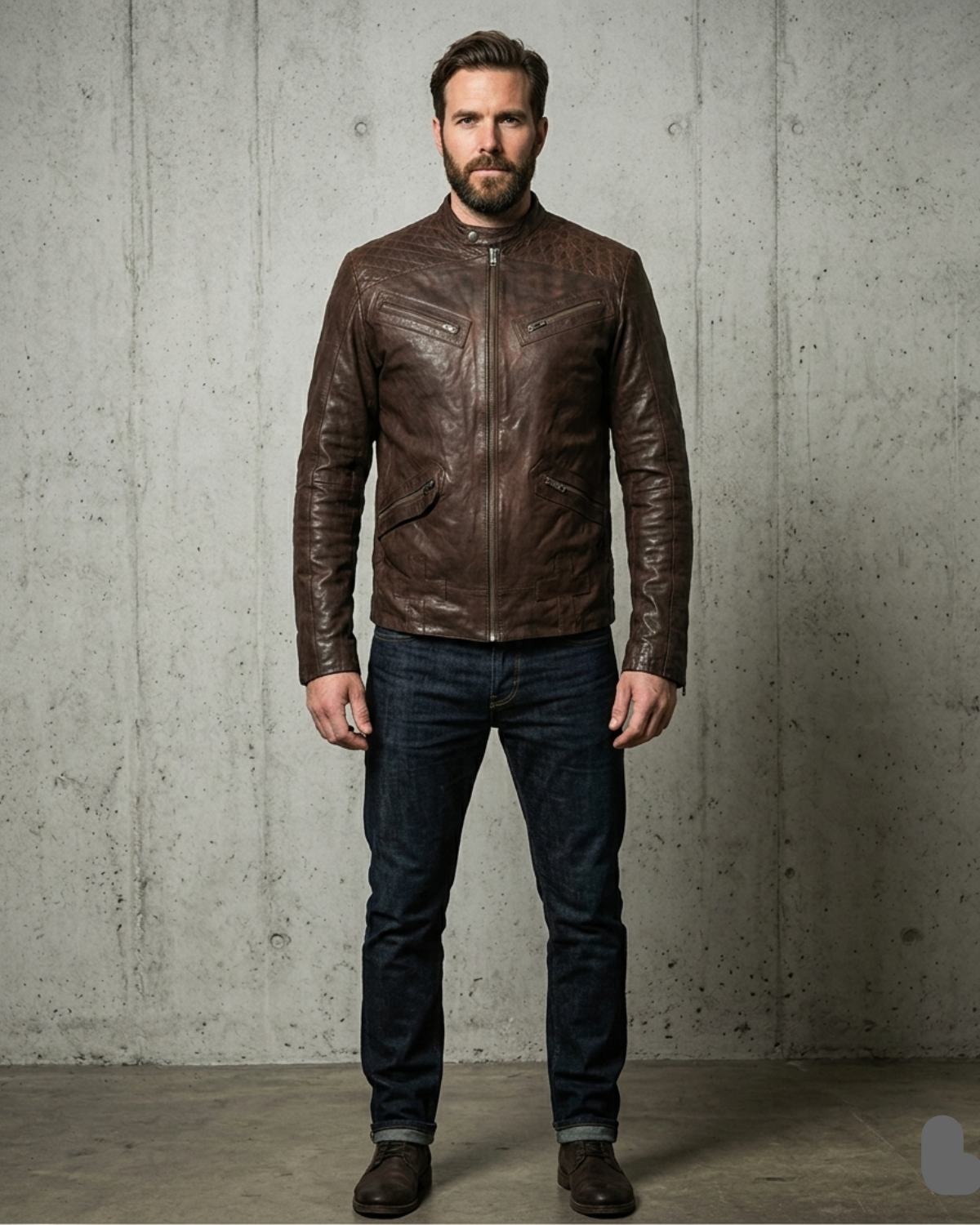 Washed Vintage leather jacket 