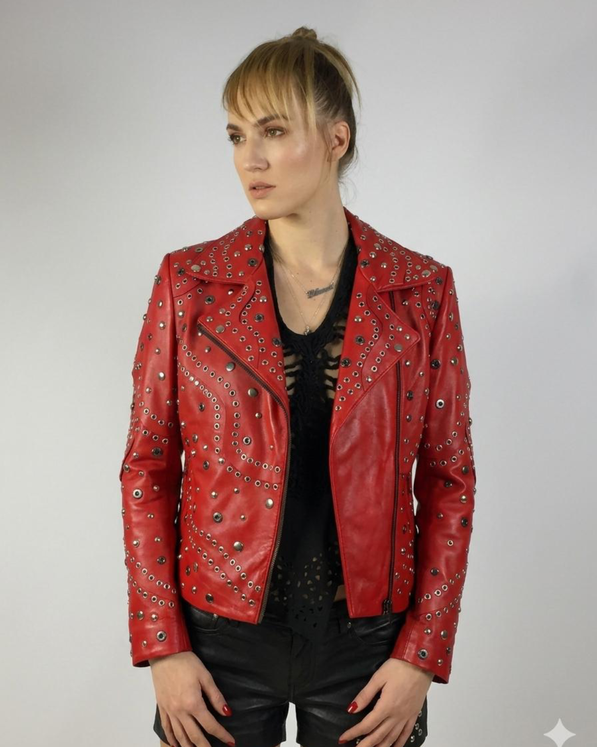 Multi Studded Designer leather jacket 