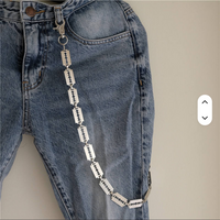 Hip-hop Gothic  Punk Style Pant Chain Fashion Men Accessories  Blade razor Trousers Chain