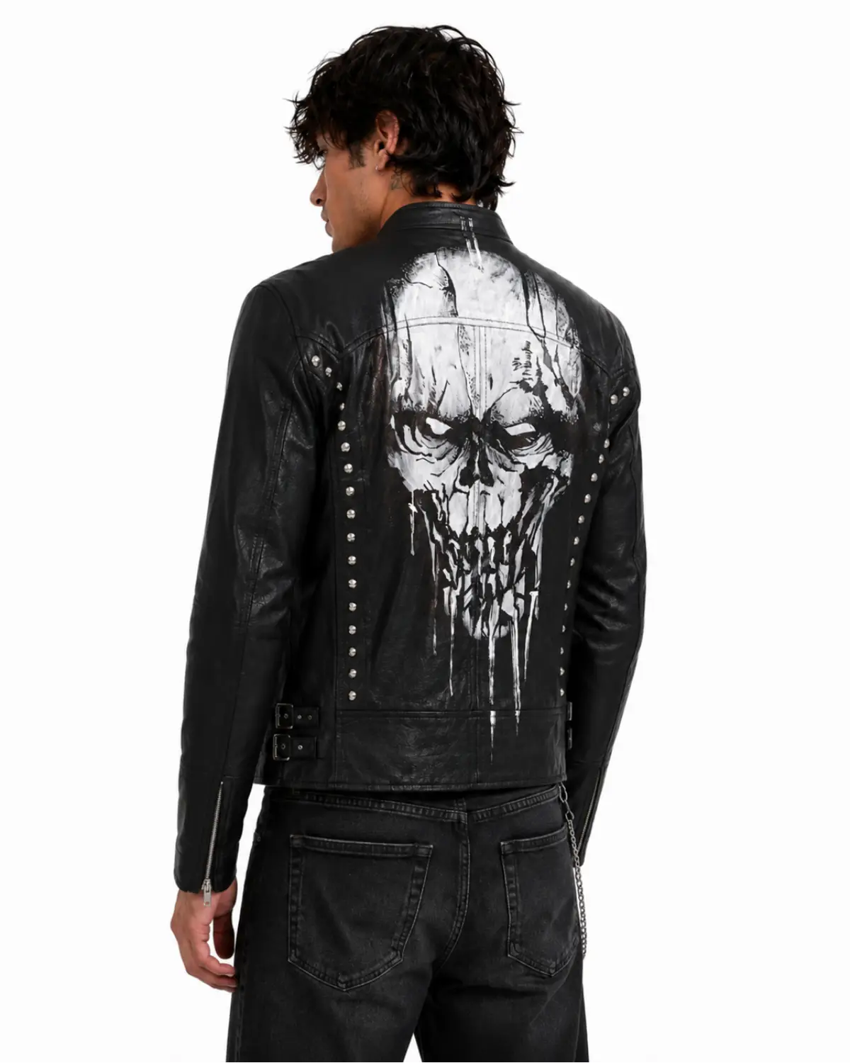 【33万円】1piu1uguale3 PAINTED RIDERS JACKET Leather Jacket Store Near Me, Made to Order Leather Jacket – Vannamoda