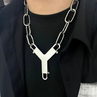 Vannamoda called the Industrial Y Link necklace, which is made with stainless steel. Heavy-duty jewelry of this kind comes with strong clasps and big links and won’t tarnish due to the stainless steel it is made with.