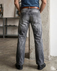 Hand Painted Denim Punk Gothic leather Artistic Pant