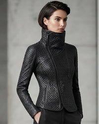 Viva Leather Designer Women Full Woven Jacket