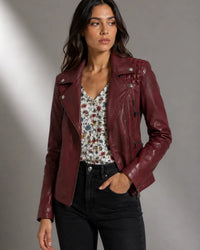 NYC Leather Woman Moto Jacket