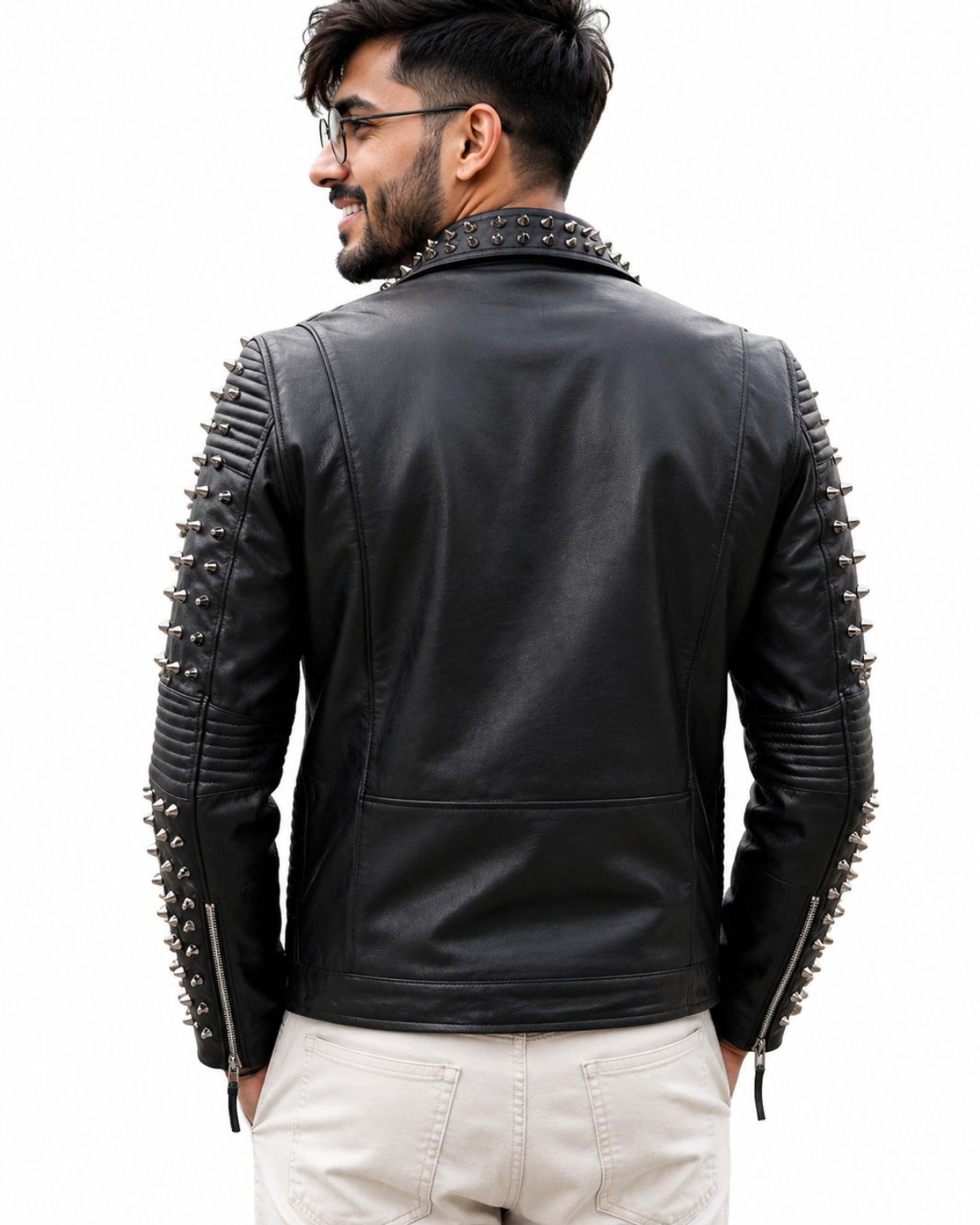 Best Seller Mens studded jacket biker 