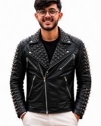 Best Seller Mens studded jacket biker 