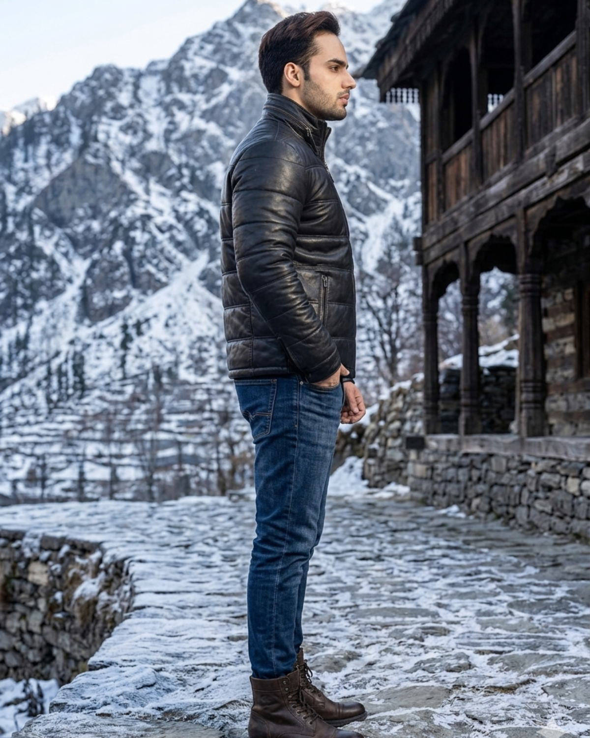 Hayward L- Best Seller Puffer Men's Real Soft Lamb Leather Puffer Jacket