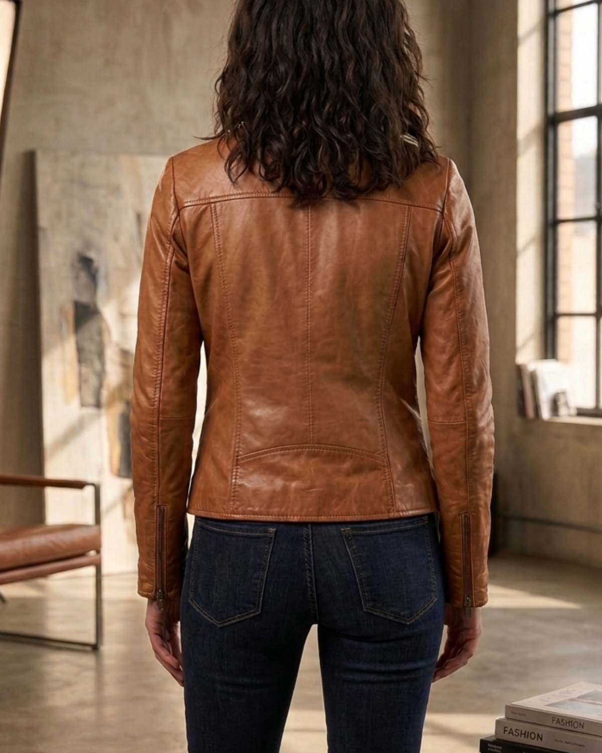 Classic Women leather Jacket