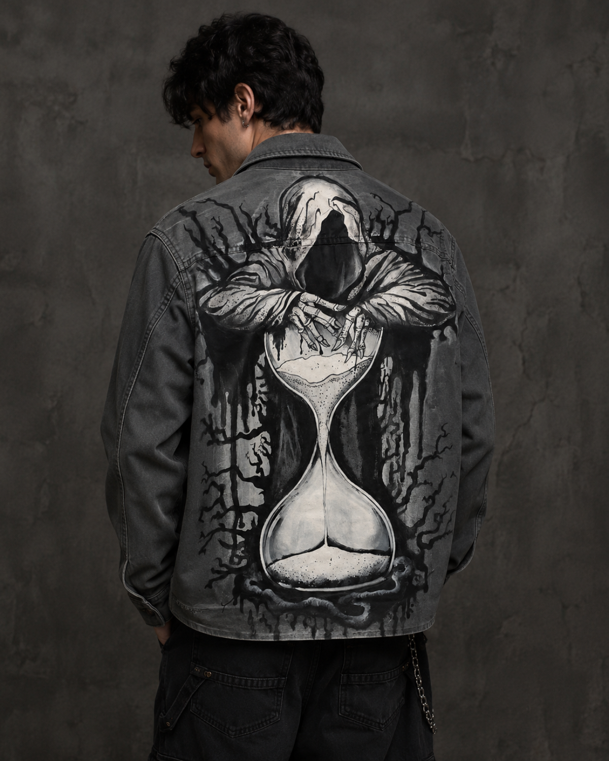 Hand painted creper unisex denim jacket - best seller