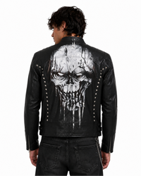 Limited Edition Hand Painted Leather Men Jacket
