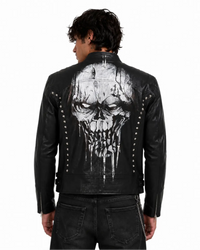 Limited Edition Hand Painted Leather Men Jacket