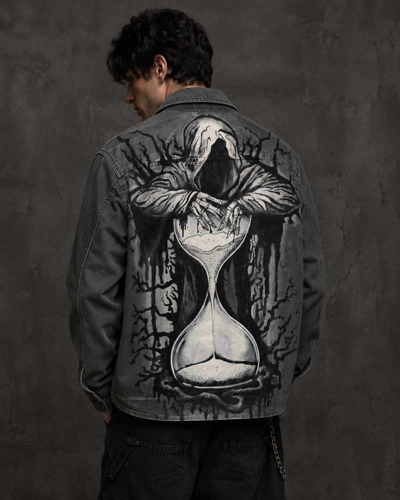 hand painted jacket of Creeper hourglass