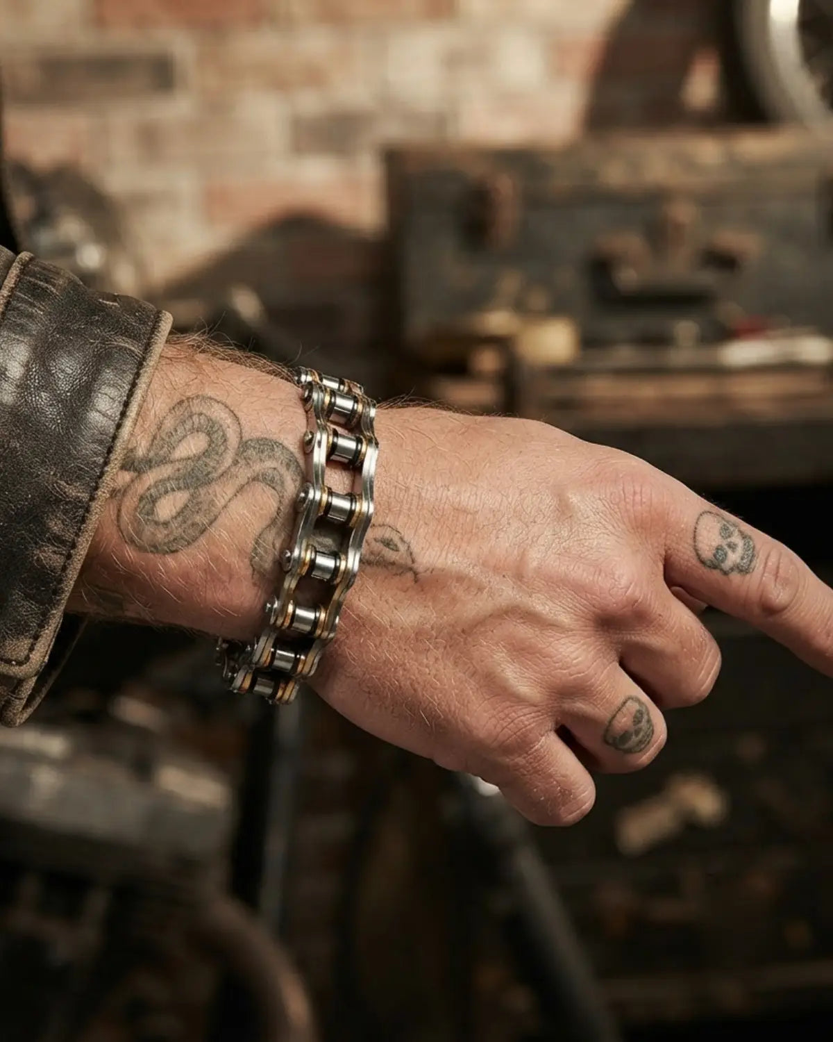 Hot Sale Heavy-Duty Motorcycle Chain Bracelet – Stainless Steel Biker Jewelry