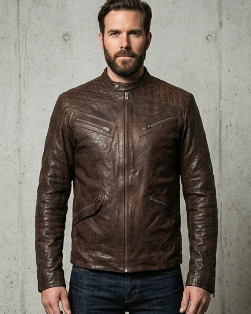 Washed Vintage leather jacket 