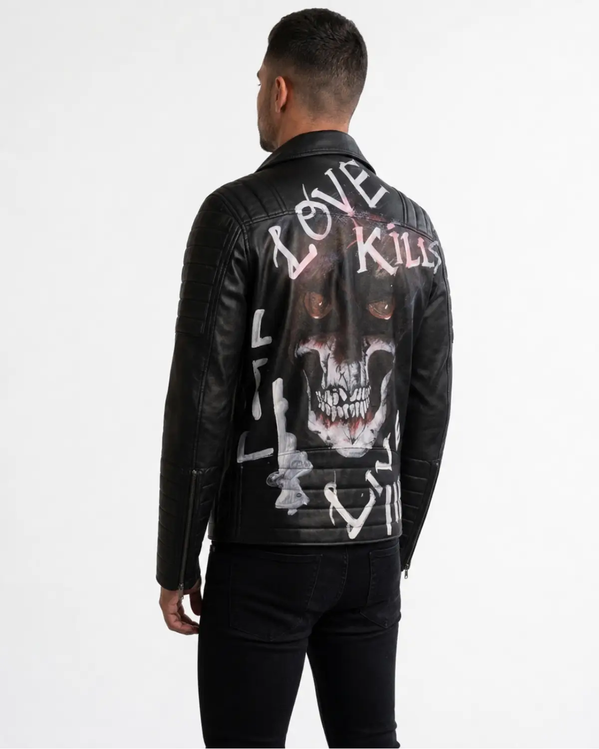 Mens hand Painted Skull - Life and Beyond