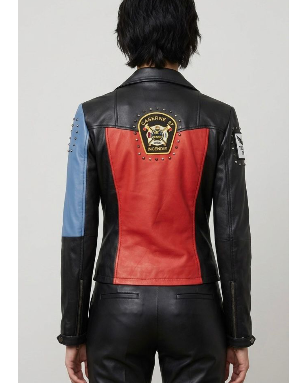 Punk multi color Women Biker Jacket