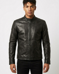 Hand Painted Dirty Skull leather Mens Jacket