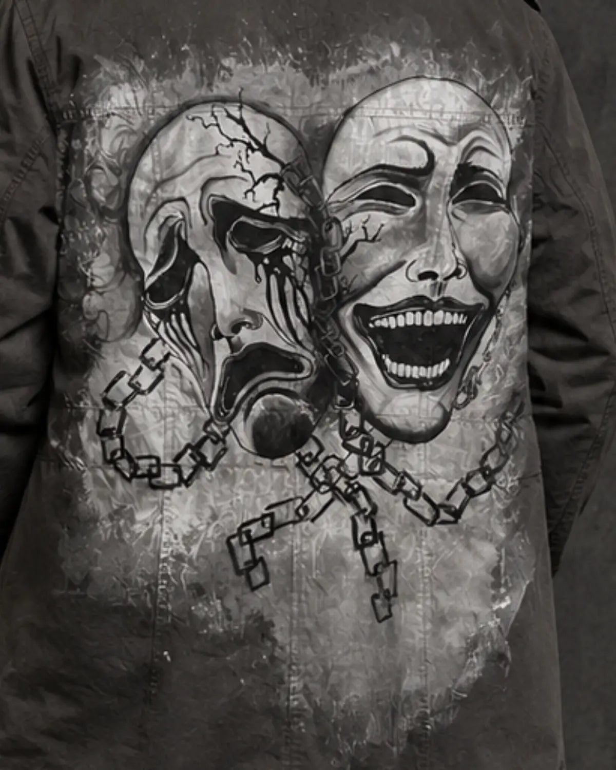Unisex Hand painted Comedy Sorrow Jacket