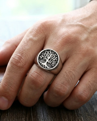 Vannamoda  life tree men's ring stainless steel fashion jewellery- Best Seller