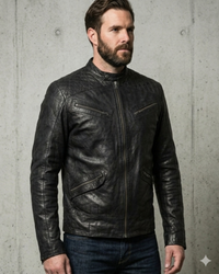 Washed Vintage leather jacket 