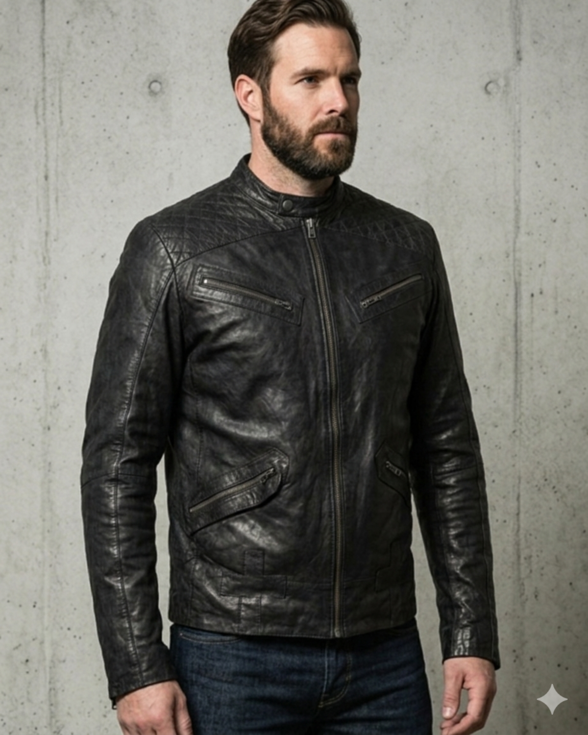 Washed Vintage leather jacket 