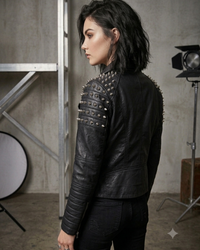 Victoria Studded Women Leather Jacket