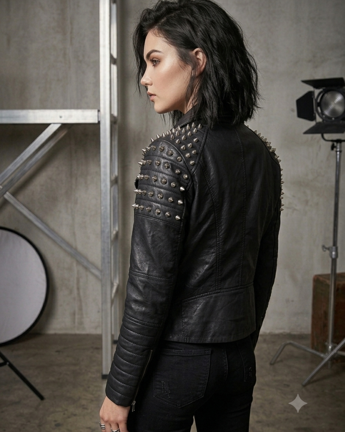 Victoria Studded Women Leather Jacket