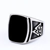 Vannamoda Nordic Viking  black stone men's ring stainless steel fashion jewellery- Best Seller