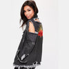 Ladies Jean Jacket Girls, cut at back and sleeve , Embroidered Jacket For Women Collection