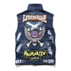 Men Sleeveless  Towel Embroider Cotton Denim Jacket Punk Gothic